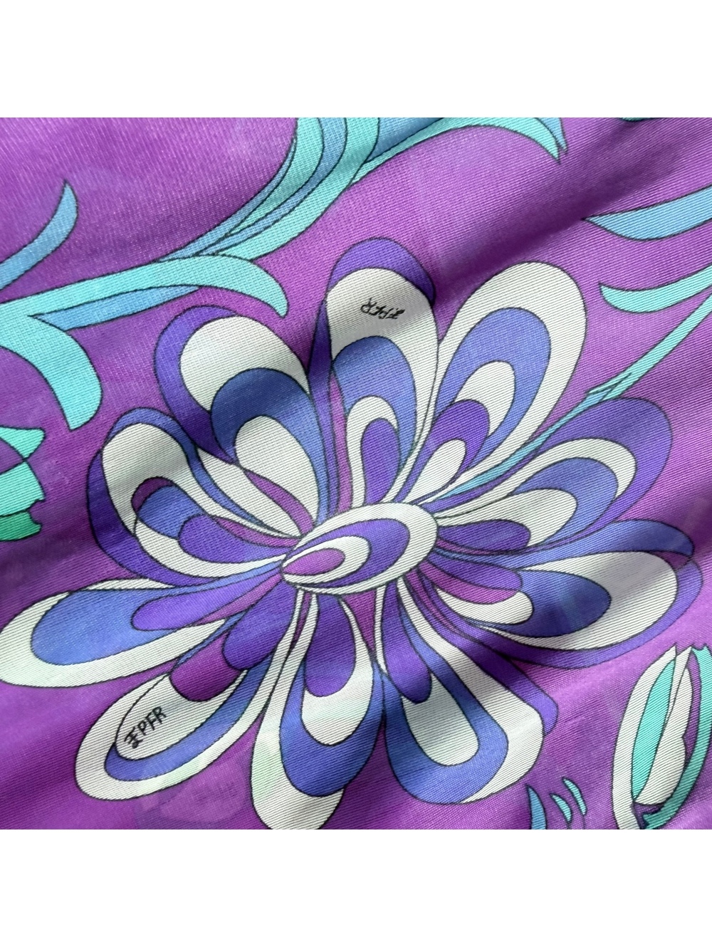 Vintage Emilio Pucci Formfit Rogers Purple Floral Maxi Dress Size S-M - Picture 7 of 11
